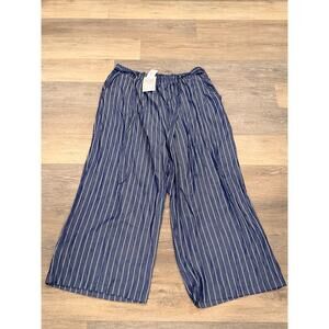 LULAROE Dianne XL Blue and White Pull on Pants